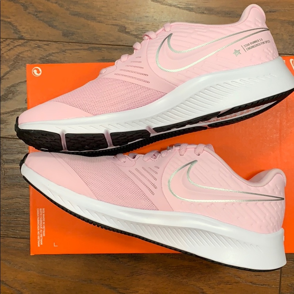 WMNS NIKE STAR RUNNER 2(GS) Pink Foam/Metallic Sil - Picture 6 of 16